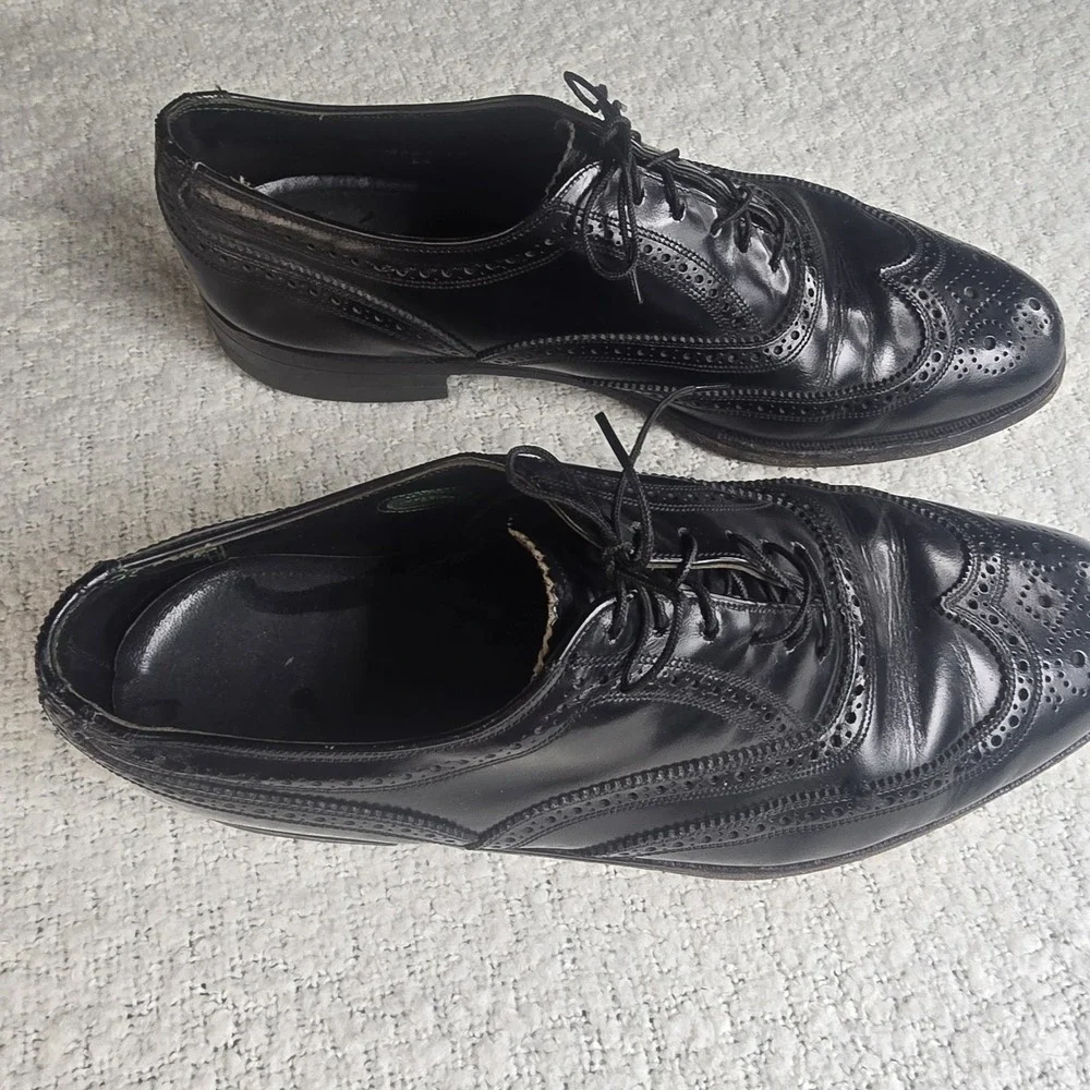 Florsheim Imperial Wingtip 92329 Black Leather Dress Formal Shoes Mens 10 1/2 D‎